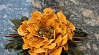 DIY skórzane kwiaty Wzory do robienia skórzanych kwiatów