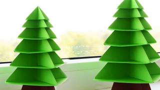 DIY corrugated paper Christmas tree: manufacturing technology